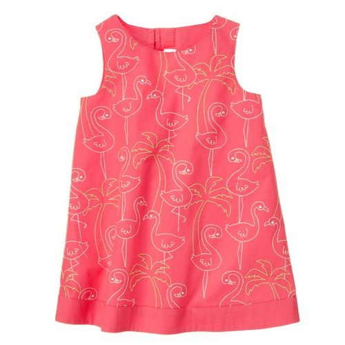 [당일출고] Embroidered Flamingo Dress