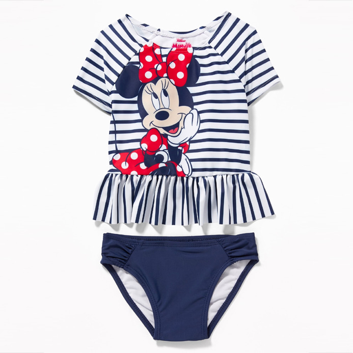 [당일출고] Disney© Minnie Mouse Rashguard Swim Set for Toddler Girls